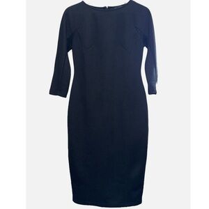 Zara W&B Collection Casual Black Long Sleeve Dress Size Medium-  Made In turkey